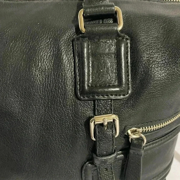 Cole Haan black leather satchel handbag - Picture 7 of 11